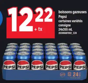Maxi BOISSONS GAZEUSES PEPSI, 24x355 ML offer