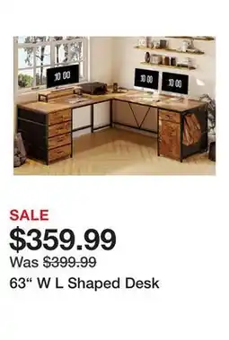 Wayfair 63 W L Shaped Desk offer