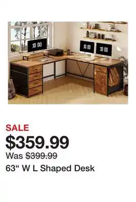 Wayfair 63 W L Shaped Desk offer