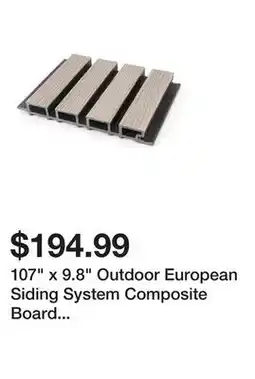 Wayfair 107 x 9.8 Outdoor European Siding System Composite Board Panelling (Set of 2) offer