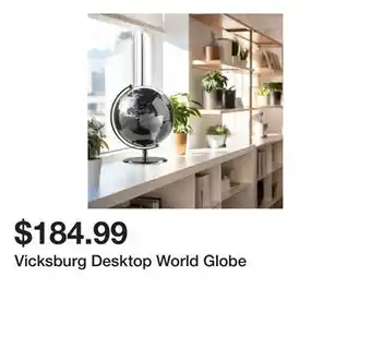 Wayfair Vicksburg Desktop World Globe offer