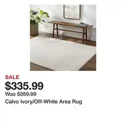 Wayfair Calvo Ivory/Off-White Area Rug offer