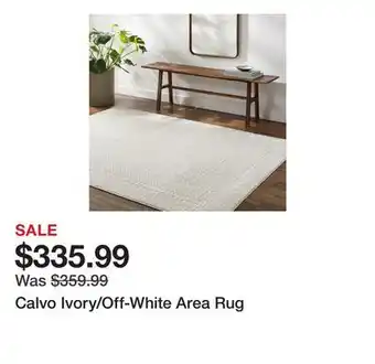 Wayfair Calvo Ivory/Off-White Area Rug offer