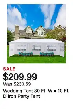 Wayfair Wedding Tent 30 Ft. W x 10 Ft. D Iron Party Tent offer