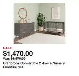 Wayfair Cranbrook Convertible 2 -Piece Nursery Furniture Set offer
