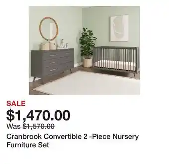 Wayfair Cranbrook Convertible 2 -Piece Nursery Furniture Set offer