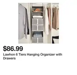 Wayfair Lawhon 6 Tiers Hanging Organizer with Drawers offer