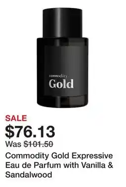 Sephora Commodity Gold Expressive Eau de Parfum with Vanilla & Sandalwood offer