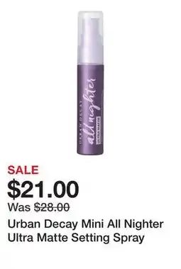 Sephora Urban Decay Mini All Nighter Ultra Matte Setting Spray offer