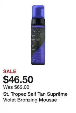 Sephora St. Tropez Self Tan Suprême Violet Bronzing Mousse offer