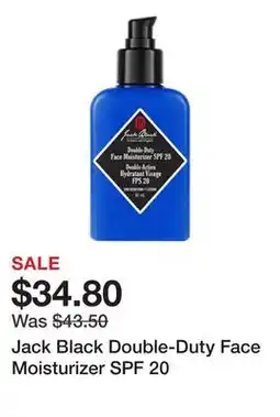 Sephora Jack Black Double-Duty Face Moisturizer SPF 20 offer
