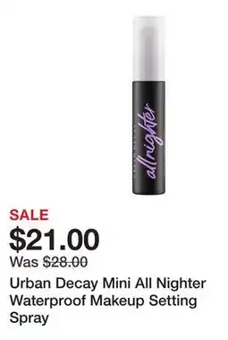 Sephora Urban Decay Mini All Nighter Waterproof Makeup Setting Spray offer