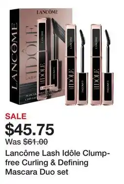 Sephora Lancôme Lash Idôle Clump-free Curling & Defining Mascara Duo set offer