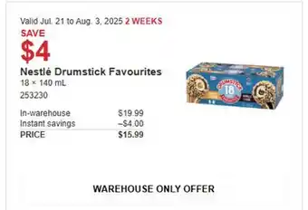 Costco Nestle Drumstick Favourites offer