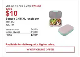 Costco Bentgo chill lunch box offer