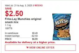 Costco Frito-Lay Munchies original snack mix offer