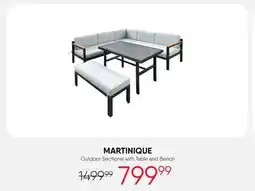 Meubles RD Martinique - Steel Outdoor Sectional with Table and Bench offer