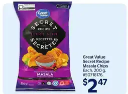 Walmart Great Value Secret Recipe Masala Chips offer