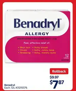 Walmart Benadryl offer