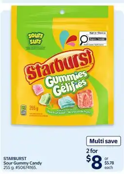 Walmart STARBURST Sour Gummy Candy offer