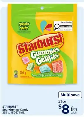 Walmart STARBURST Sour Gummy Candy offer