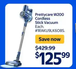 Walmart Prettycare W200 Cordless Stick Vacuum offer