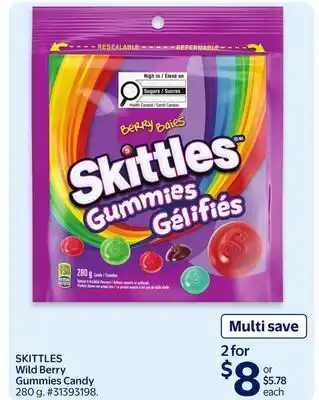 Walmart SKITTLES Wild Berry Gummies offer
