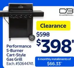 Walmart Performance 5-Burner Cart-Style Gas Grill offer