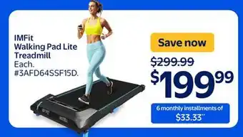 Walmart IMFit Walking Pad Lite Treadmill offer