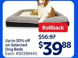 Walmart Selected Dog Beds offer