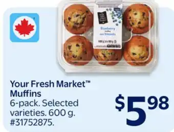 Walmart Your Fresh Market Muffins offer