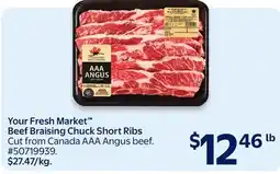 Walmart Your Fresh Market Beef Braising Chuck Short Ribs offer