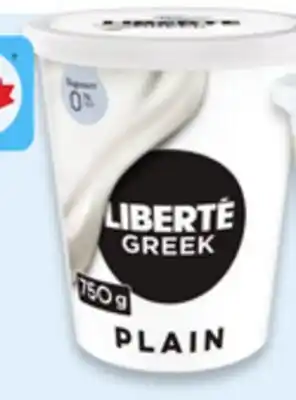 Walmart Liberté Greek 650 g - 750 g Yogurt Tubs offer