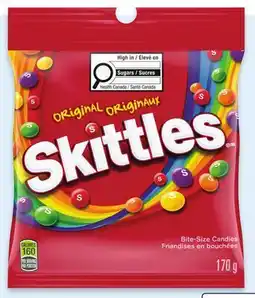 Walmart SKITTLES Original Chewy 170 g Candy offer