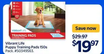 Walmart Vibrant Puppy Training Pads 150s offer