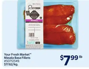 Walmart Your Fresh Market Masala Basa Fillets offer