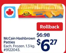 Walmart McCain Hashbrown Patties offer