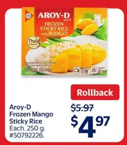 Walmart Aroy-D Frozen Mango Sticky Rice offer