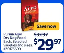 Walmart Purina Alpo Dry Dog Food offer