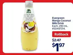 Walmart Evergreen Mango Coconut Milk Drink offer