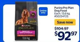 Walmart Purina Pro Plan Dog Food offer