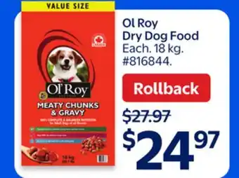 Walmart Ol Roy Dry Dog Food offer