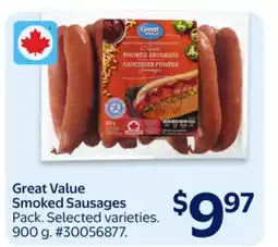 Walmart Great Value Smoked Sausages offer