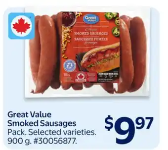 Walmart Great Value Smoked Sausages offer