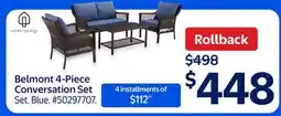 Walmart Belmont 4-Piece Conversation Set offer