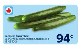 Walmart Seedless Cucumber offer