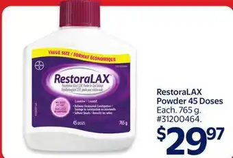 Walmart RestoraLAX Powder 45 Doses offer