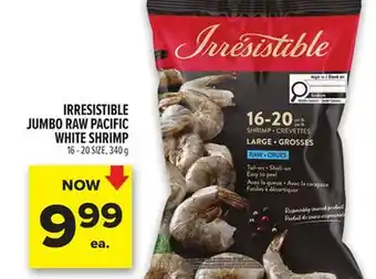 Metro IRRESISTIBLE JUMBO RAW PACIFIC WHITE SHRIMP offer