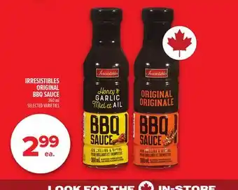 Metro IRRESISTIBLES ORIGINAL BBQ SAUCE offer
