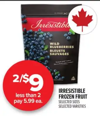 Metro IRRESISTIBLE FROZEN FRUIT offer